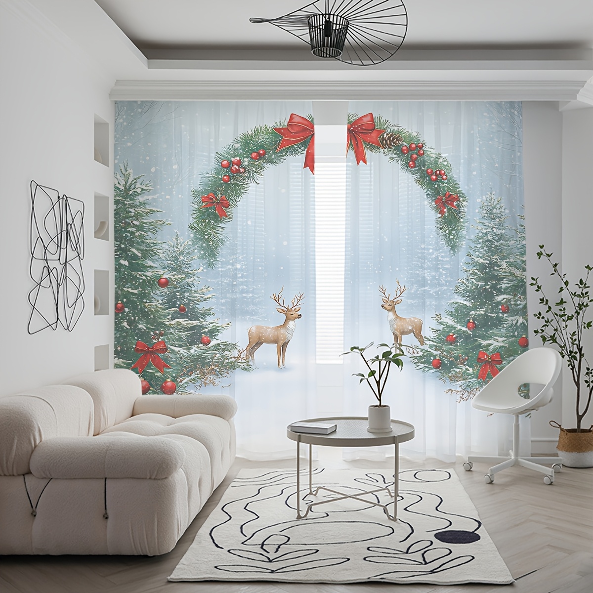 2PCS Christmas Winter Sheer Cu - огляд і ціна Door Lock