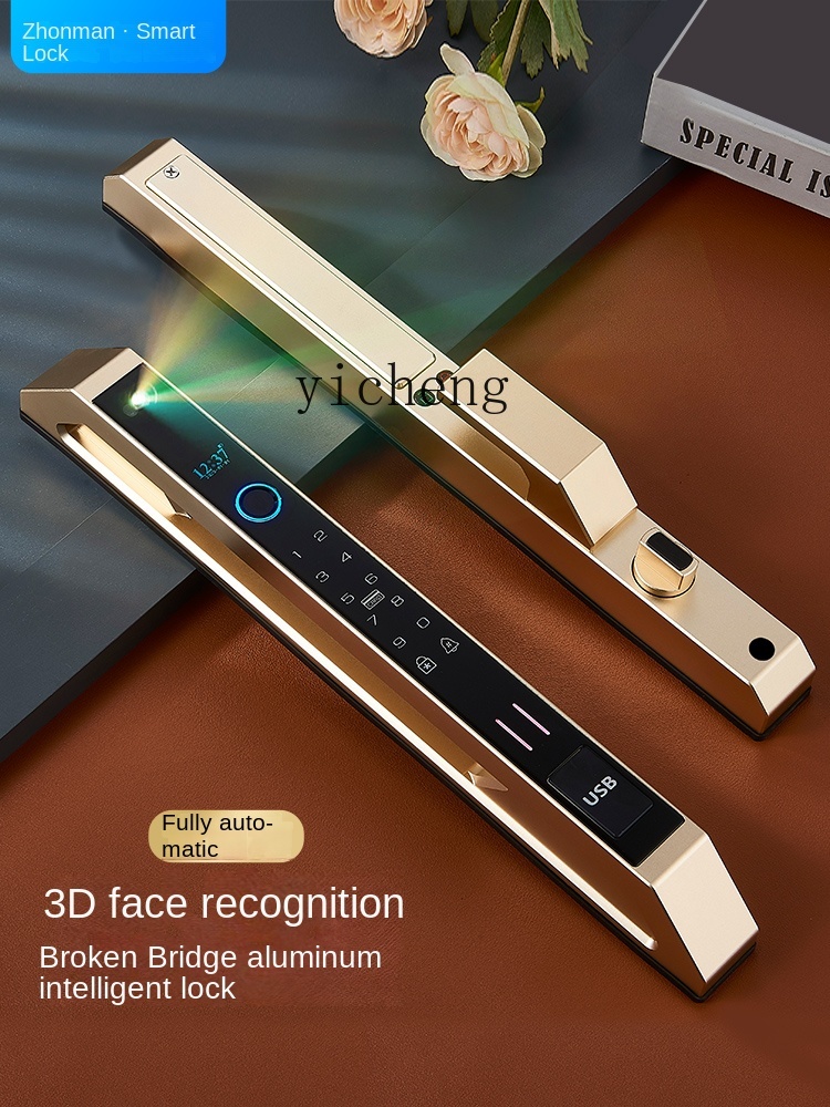 Door Lock - cc29Automatic Broken Bridge Aluminum Fingerprint Lock