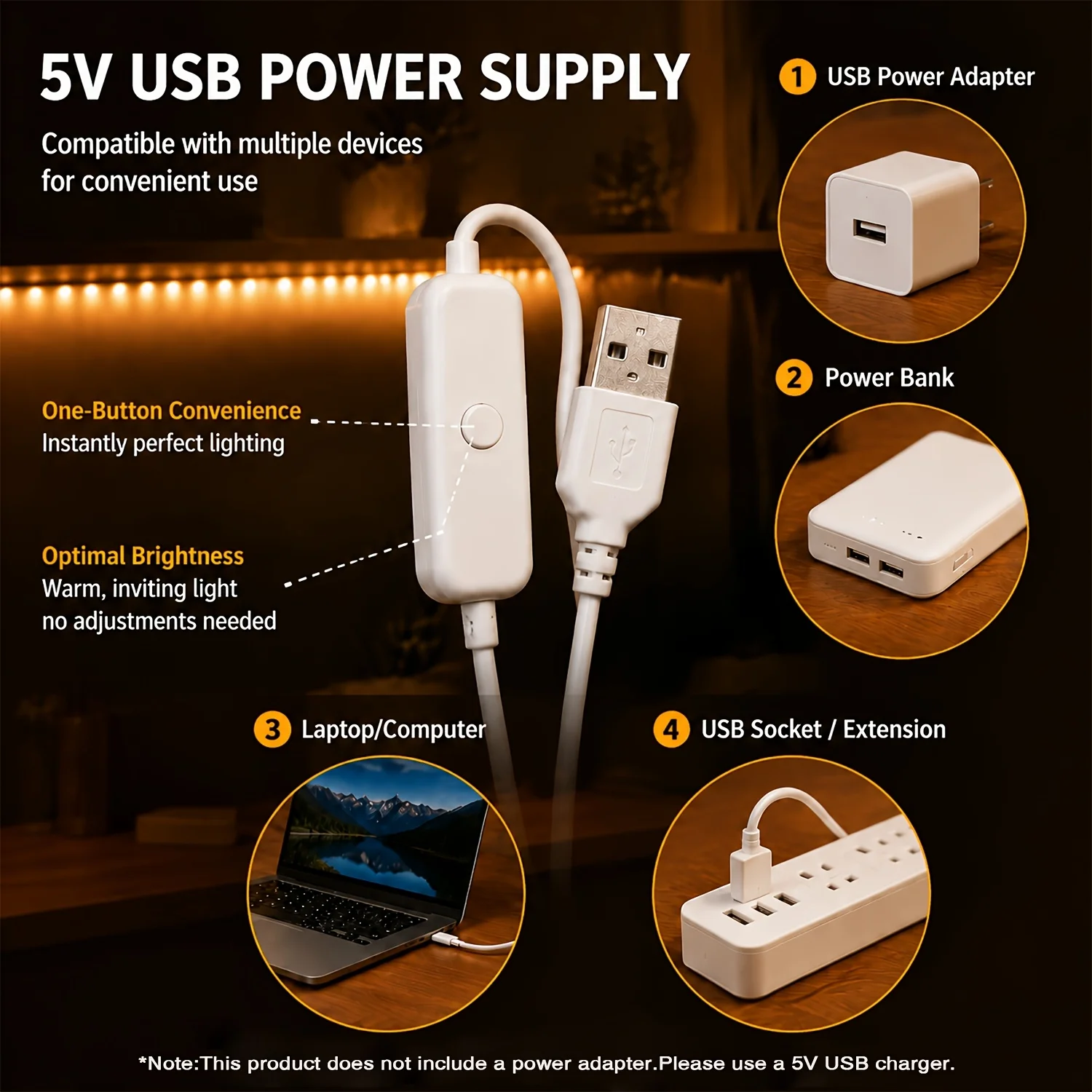 LED Strip Lights USB Button Co - огляд і ціна Led Strip Lights