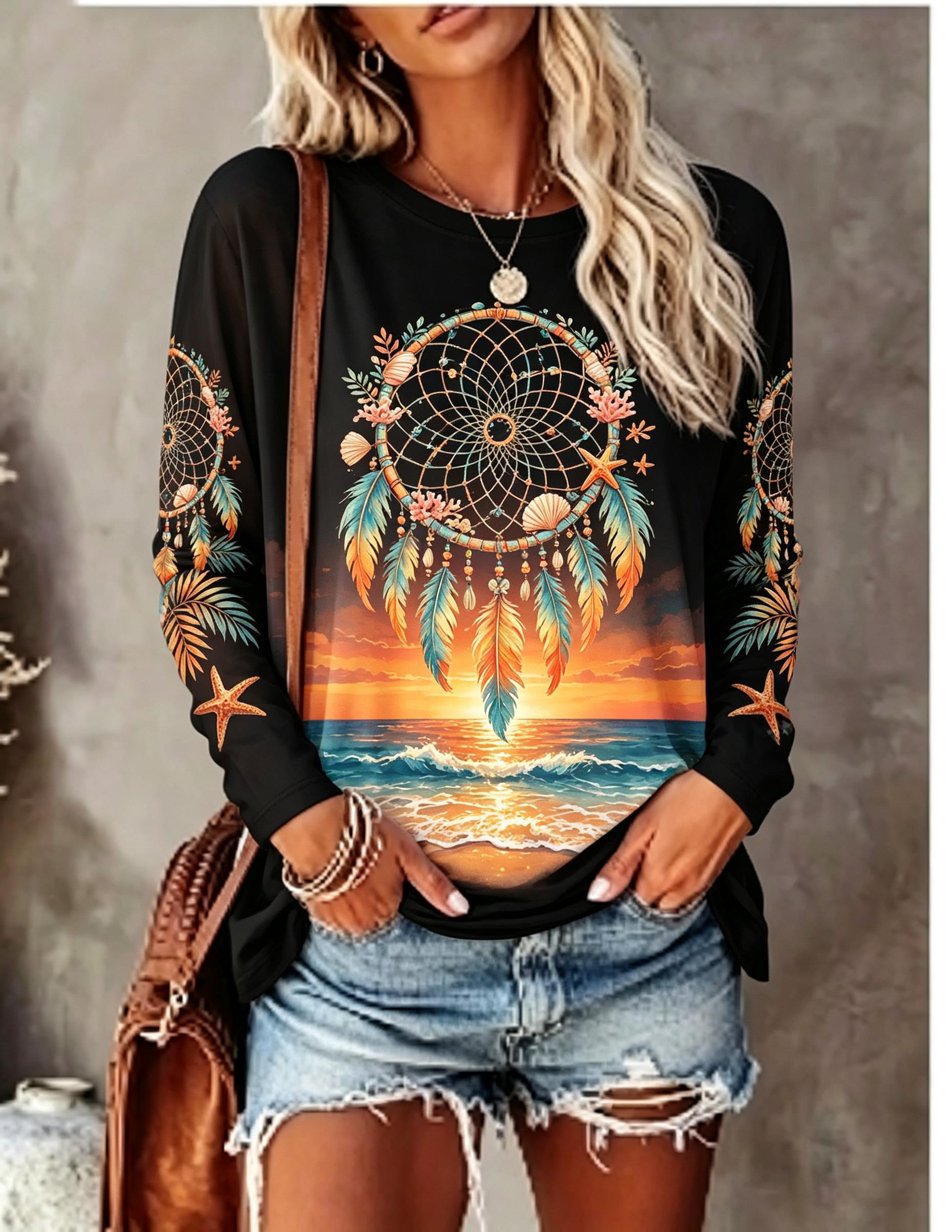 Women's Crew Neck Long Sleeve  - огляд і ціна Wallpaper
