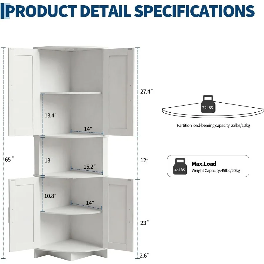 64.8 Tall Corner Cabinet with  - огляд і ціна Cabinet Hinges