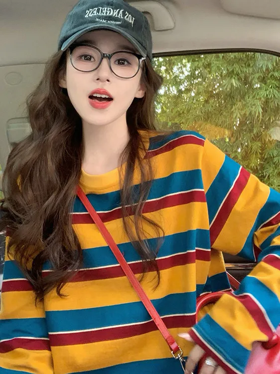 Women Color Block Striped Long - огляд і ціна Wallpaper