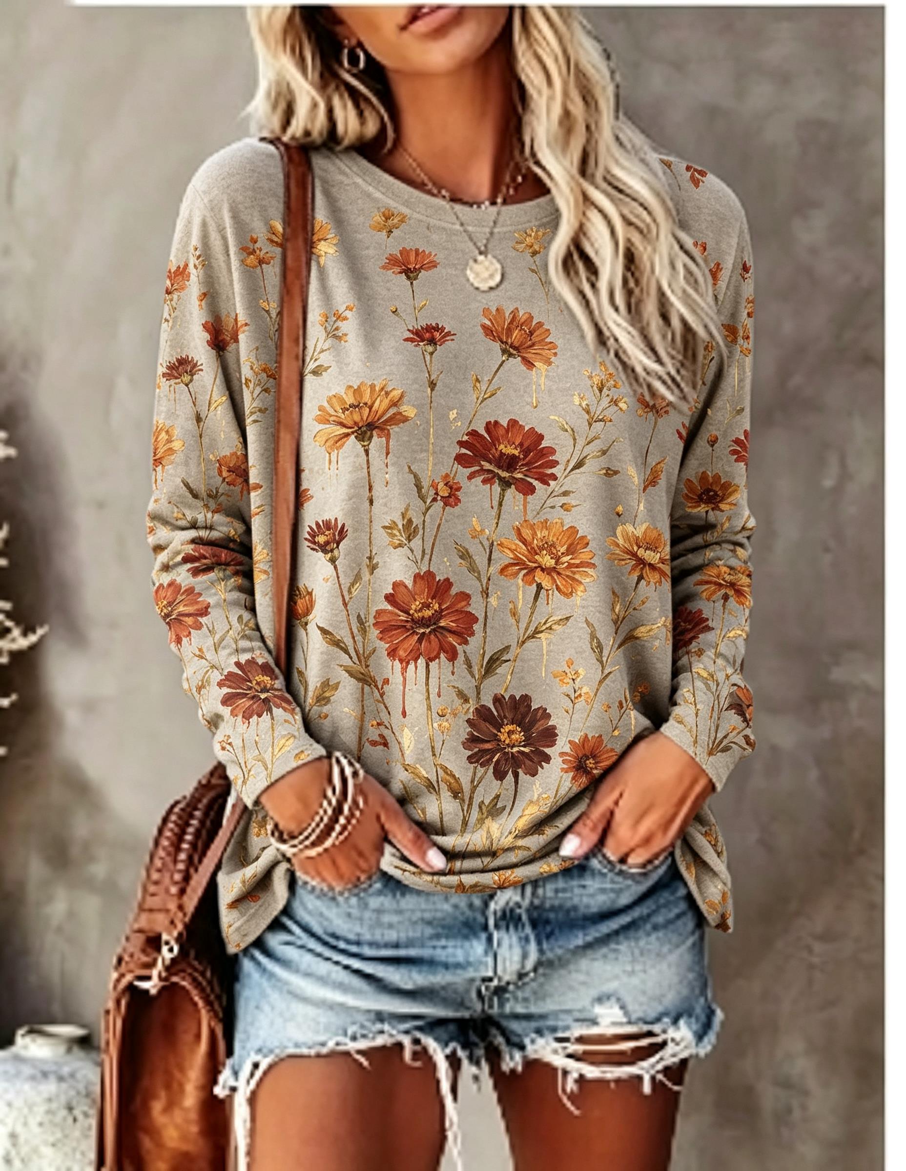 Women Long Sleeve T‑Shirt Oil  - огляд і ціна Wallpaper