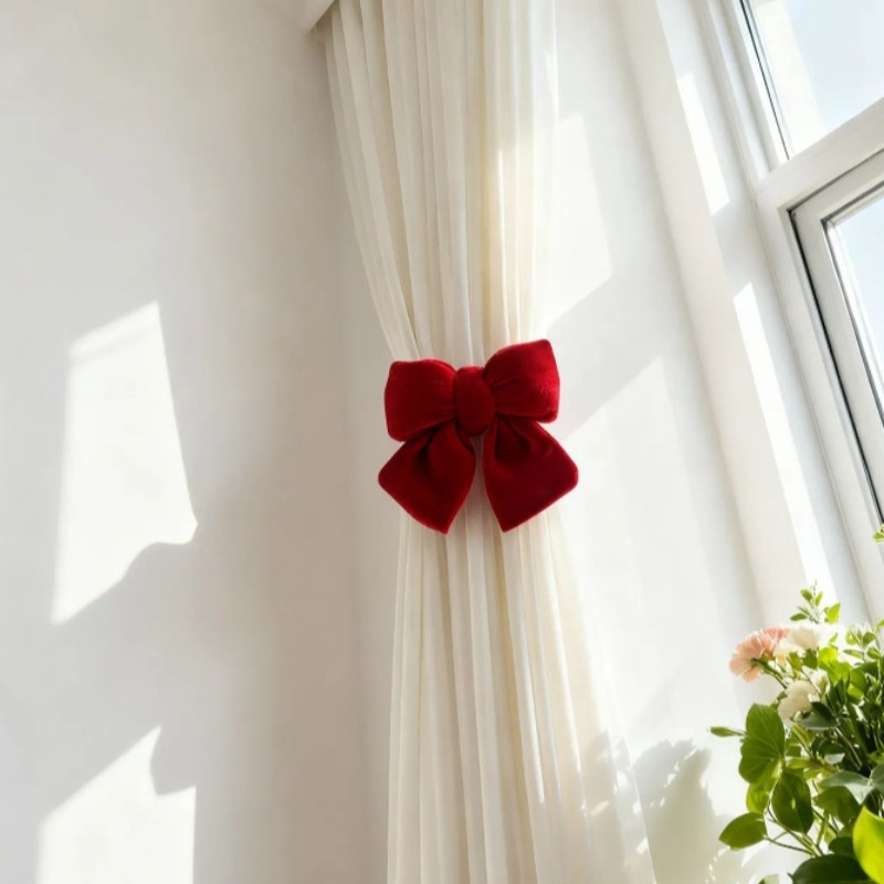 2PCS Burgundy Velvet Curtain T - огляд і ціна Curtain Rods