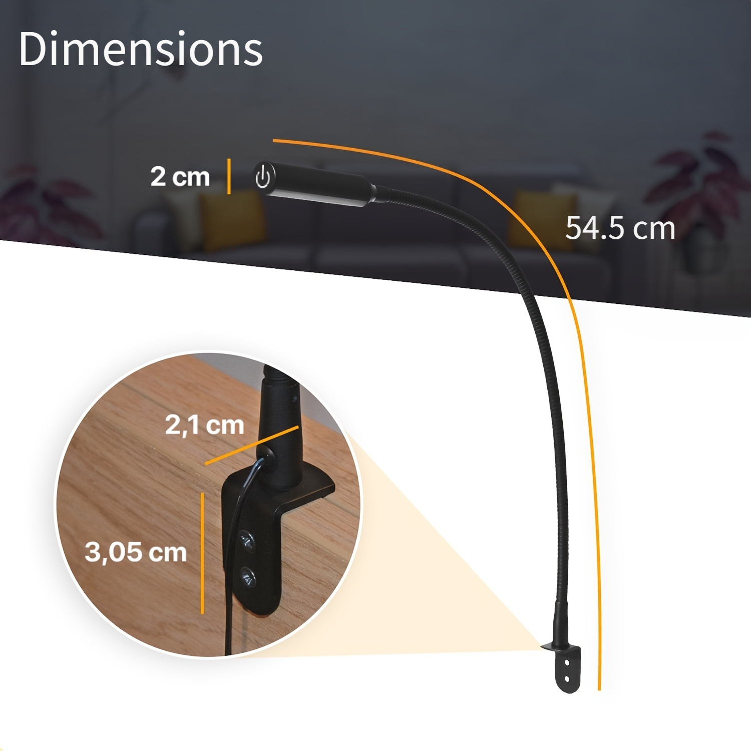 2pcs LED Reading Lamp with Dim - огляд і ціна Light Switch
