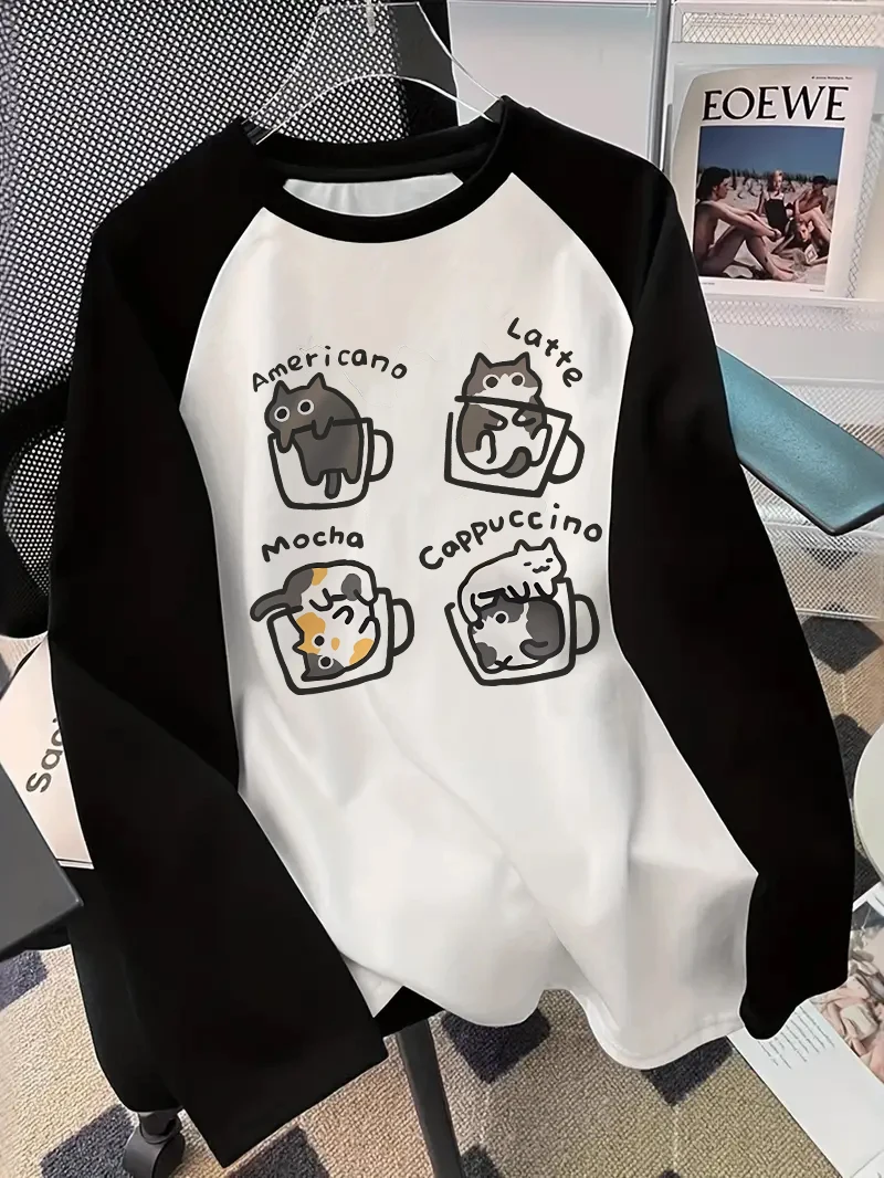 Coffee Cat Long Sleeve T-Shirt - огляд і ціна Wallpaper