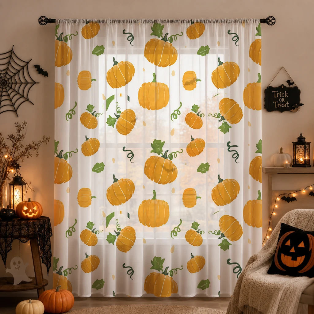 Halloween Sheer Curtain Rod Po - огляд і ціна Curtain Rods